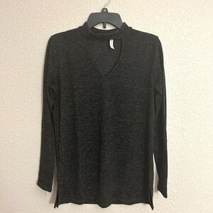 Women’s dark gray long sweater size small.